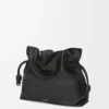 Large Flamenco clutch in nappa calfskin Black