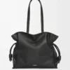 Large Flamenco clutch in nappa calfskin Black