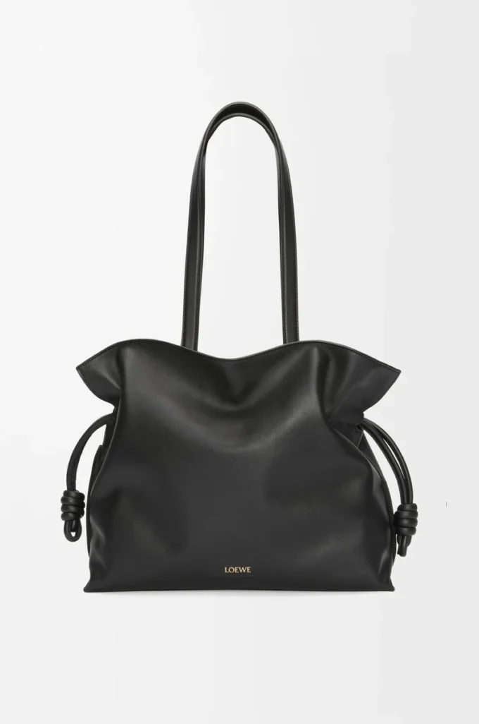 Large Flamenco clutch in nappa calfskin Black