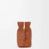 Large Flamenco clutch in nappa calfskin Squirrel