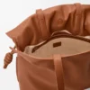 Large Flamenco clutch in nappa calfskin Squirrel