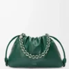 Large Flamenco purse in deerskin Evergreen