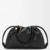 Large Flamenco purse in mellow nappa lambskin Black