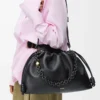 Large Flamenco purse in mellow nappa lambskin Black
