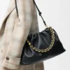 Large Flamenco purse in mellow nappa lambskin Black