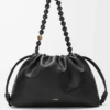 Large Flamenco purse in mellow nappa lambskin Black