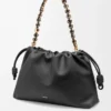 Large Flamenco purse in mellow nappa lambskin Black