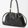 Large Flamenco purse in mellow nappa lambskin Black