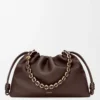 Large Flamenco purse in mellow nappa lambskin Dark Chestnut