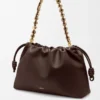 Large Flamenco purse in mellow nappa lambskin Dark Chestnut