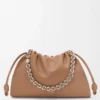 Large Flamenco purse in mellow nappa lambskin Mocha