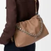 Large Flamenco purse in mellow nappa lambskin Mocha