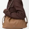Large Flamenco purse in mellow nappa lambskin Mocha