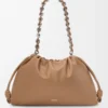Large Flamenco purse in mellow nappa lambskin Mocha