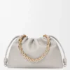 Large Flamenco purse in mellow nappa lambskin Shell Grey