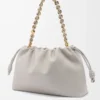 Large Flamenco purse in mellow nappa lambskin Shell Grey