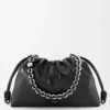 Large Flamenco purse in patent nappa lambskin Black