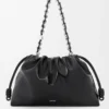 Large Flamenco purse in patent nappa lambskin Black