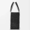 Large LOEWE Font Tote in raffia Black
