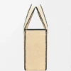 Large LOEWE Font tote in raffia Natural