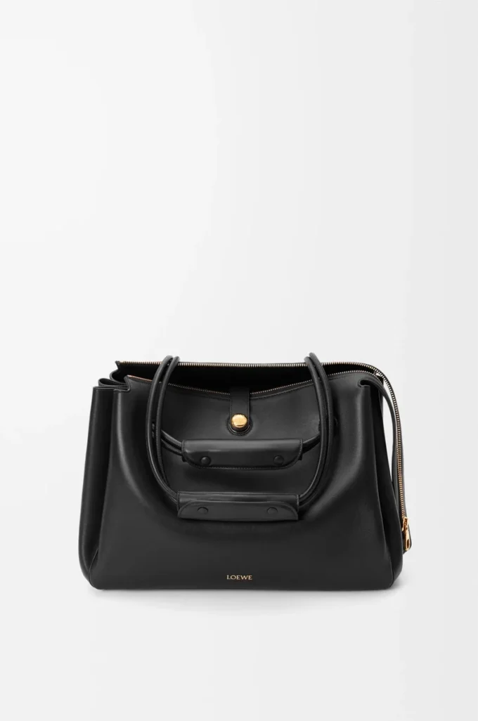 Large Madrid bag in supple calfskin Black