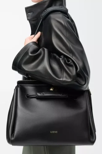 Large Madrid bag in supple calfskin Black