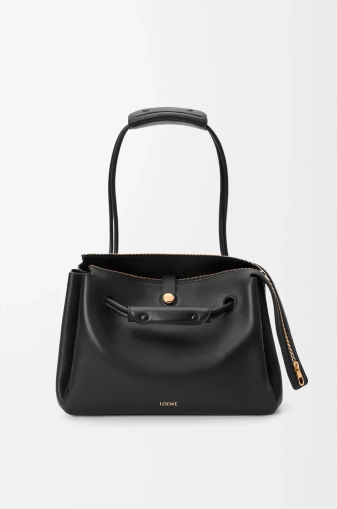 Large Madrid bag in supple calfskin Black