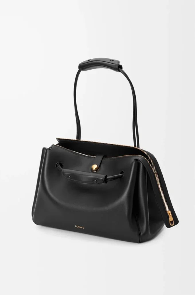 Large Madrid bag in supple calfskin Black