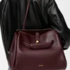 Large Madrid bag in supple calfskin Dark Burgundy