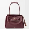 Large Madrid bag in supple calfskin Dark Burgundy