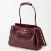 Large Madrid bag in supple calfskin Dark Burgundy
