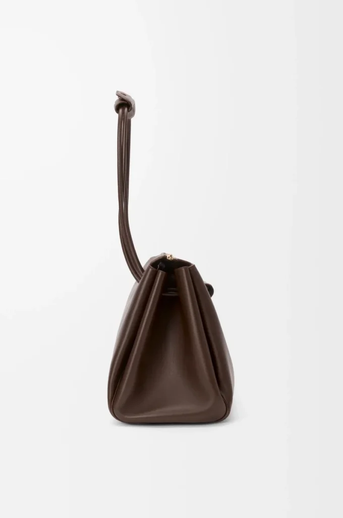 Large Madrid bag in supple calfskin Dark Chestnut