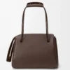 Large Madrid bag in supple calfskin Dark Chestnut