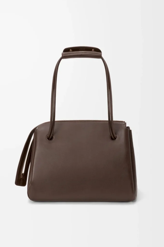 Large Madrid bag in supple calfskin Dark Chestnut