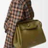 Large Madrid bag in supple calfskin Olive