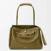 Large Madrid bag in supple calfskin Olive