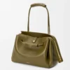 Large Madrid bag in supple calfskin Olive