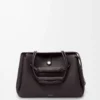Large Madrid bag in supple grained calfskin Dark Ebony