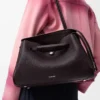 Large Madrid bag in supple grained calfskin Dark Ebony