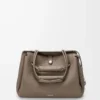 Large Madrid bag in supple grained calfskin Taupe
