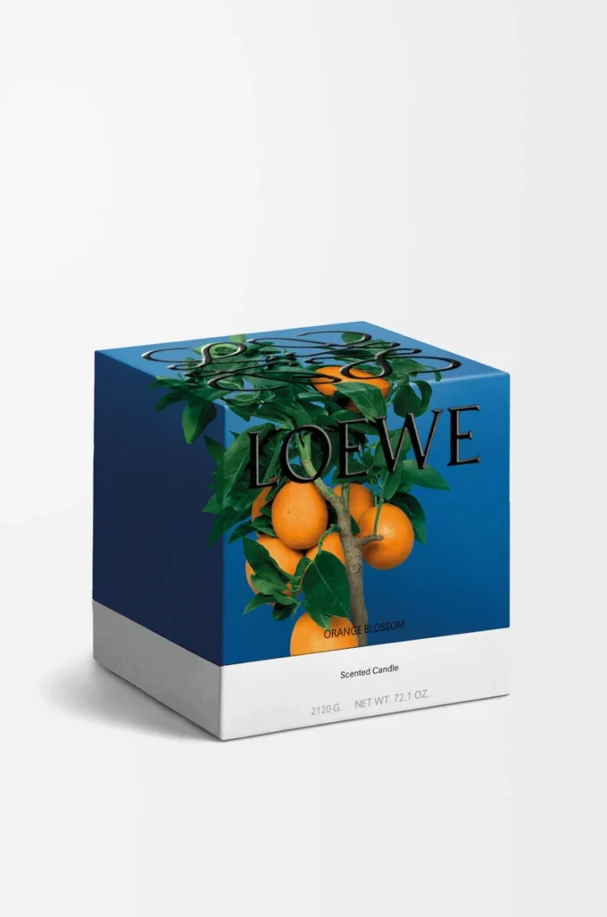 Large Orange Blossom candle Bright Mandarin