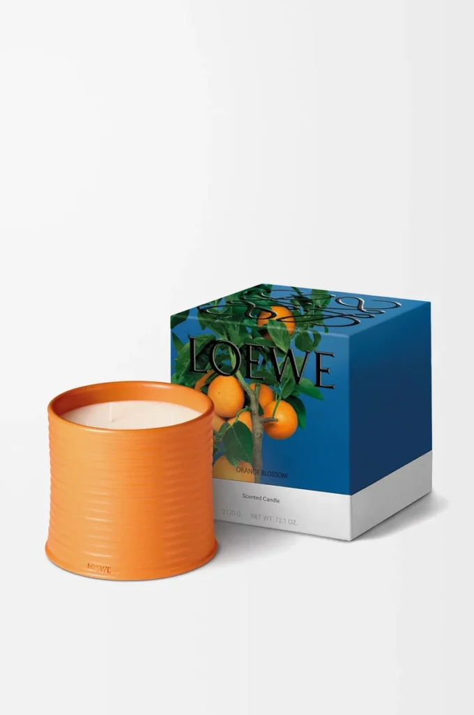 Large Orange Blossom candle Bright Mandarin