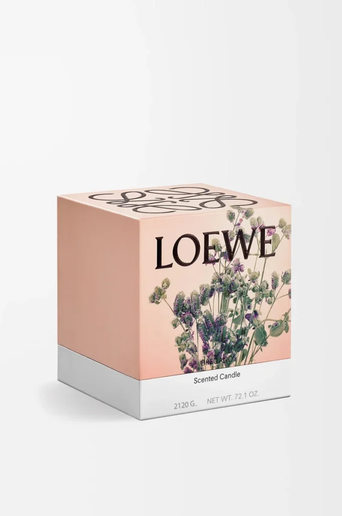 Large Oregano candle White