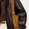 Large Pebble bucket bag in suede calfskin Tobacco