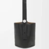 Large Pebble bucket in supple grained calfskin Black