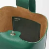 Large Pebble bucket in supple grained calfskin Evergreen