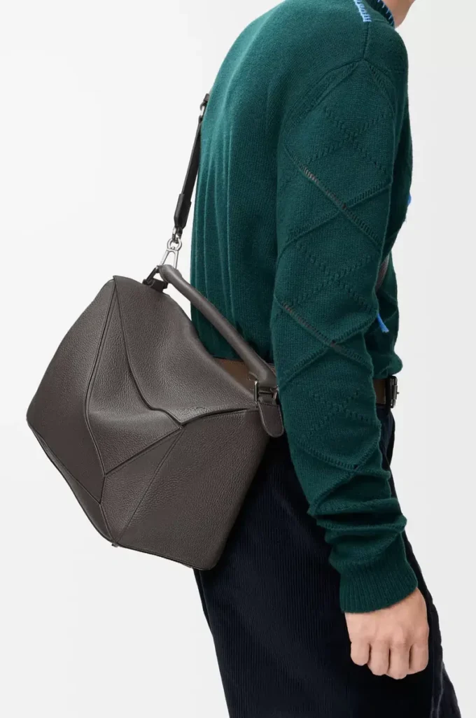 Large Puzzle bag in supple grained calfskin Dark Grey Large Puzzle bag in supple grained calfskin Dark Grey