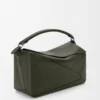 Large Puzzle bag in supple grained calfskin Dark Khaki