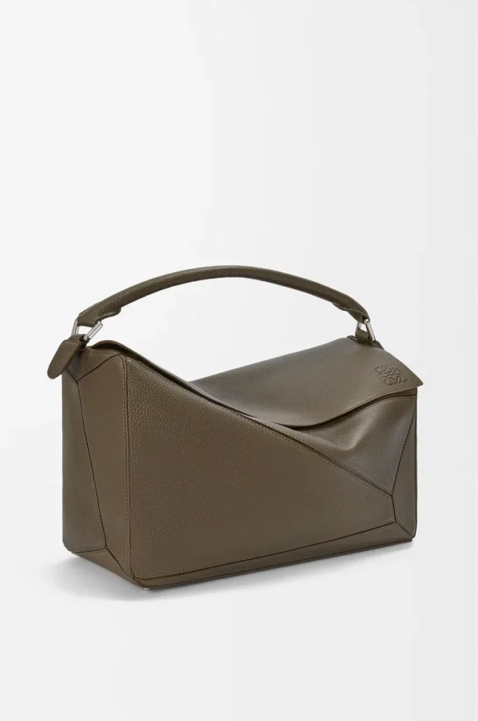 Large Puzzle bag in supple grained calfskin Tundra