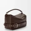 Large Puzzle Biker bag in shiny calfskin Dark Chestnut